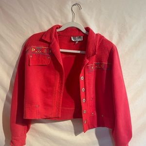 {2/20} Pink 90s Vintage Crop Jacket 💕⚡️